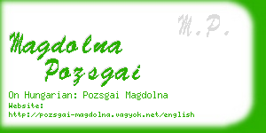 magdolna pozsgai business card